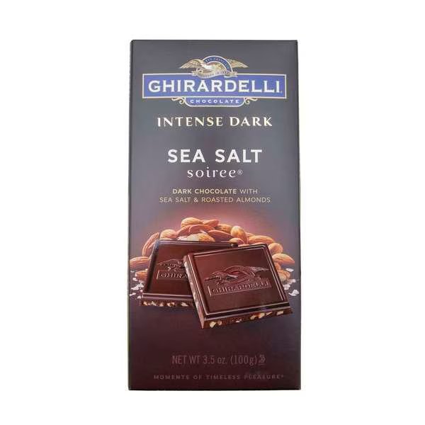 Ghirardelli Intense Dark Sea Salt Soiree Bar 3.5 oz. Bar, PK12, Ghirardelli, Mfr#: 61175