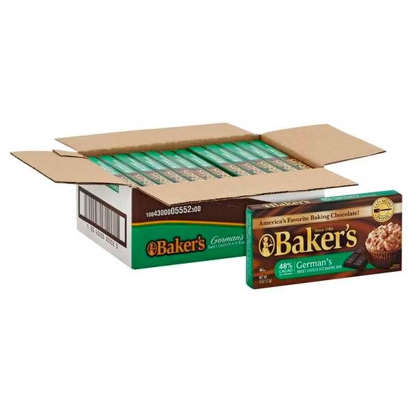 Baker Chocolate German 4 oz., PK12, Bakers, Mfr#: 10043000055523