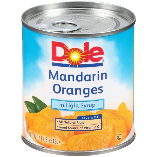 Dole In Light Syrup Mandarin Orange 11 oz. Can, PK12, Dole, Mfr#: 14205
