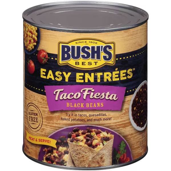 Bush's Best Taco Fiesta Black Bean #10 Can, PK6, Bushs Best, Mfr#: 01585