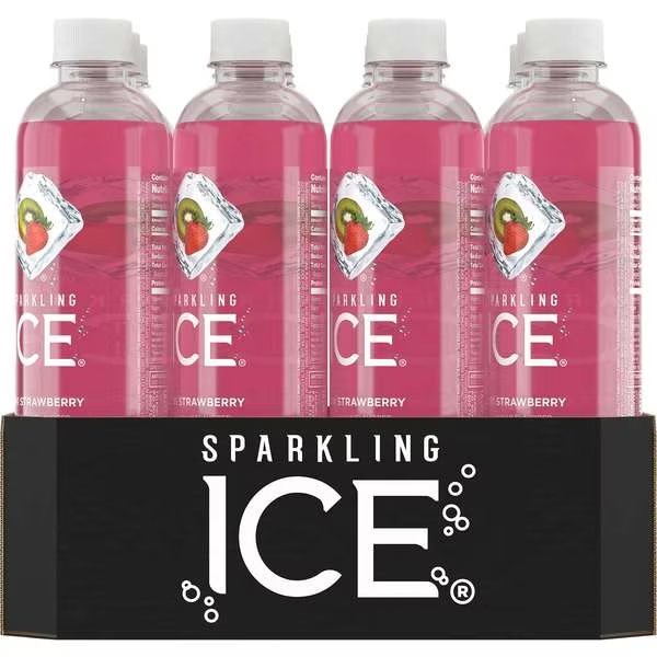 Sparkling Ice Kiwi Strawberry Sparkling Water 17 oz. Bottle, PK12, Sparkling Ice, Mfr#: FG00018