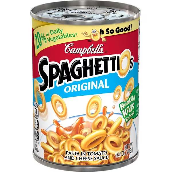 Campbell's Spaghetti O's Tomato Pasta 15.8 oz. Can, PK24, Campbells, Mfr#: 000023283