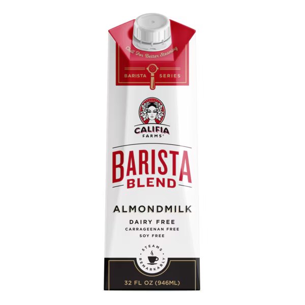 Califia Farms Barista Blend Original Almond Milk 32 oz. Carton, PK6, Califia Farms, Mfr#: 420164