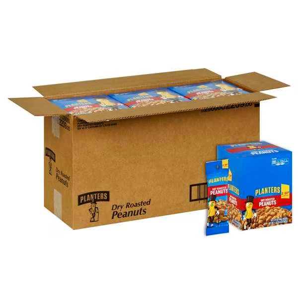 Planters Dry Roasted Peanuts 1.75 oz. Tube, PK108, Planters, Mfr#: 10029000022093