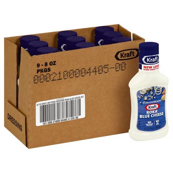 Kraft Roka Blue Cheese Dressing 8 fl. oz. Bottles, PK9, Kraft, Mfr#: 00021000044054