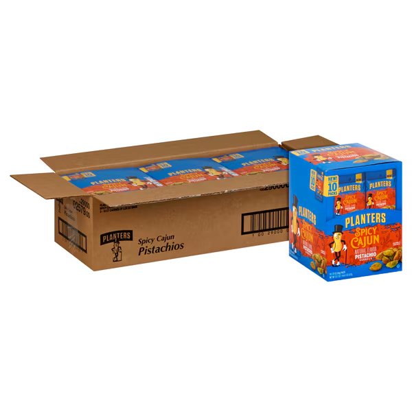 Planters Spicy Cajun Pistachio 2.25 oz. Tube, PK30, Planters, Mfr#: 10029000025797