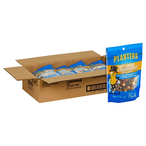 Planters Nut Seeds Cranberry Trail Mix 6 oz. Bag, PK12, Planters, Mfr#: 10029000078786