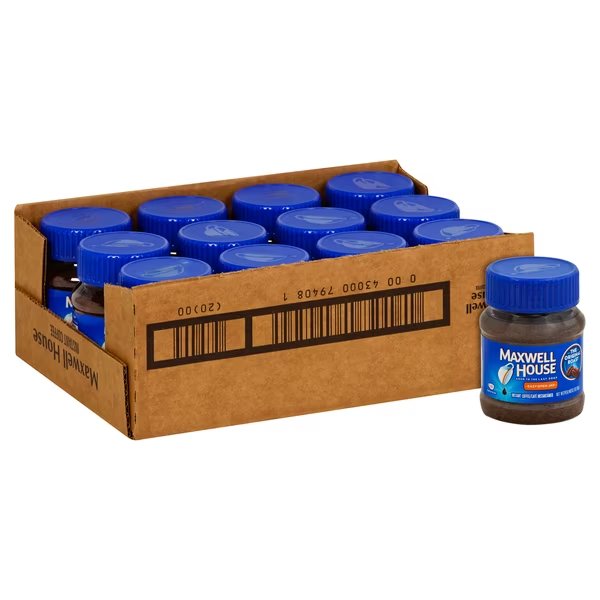 Maxwell House Coffee Instant Original Coffee 2 oz. Jar, PK12, Maxwell House, Mfr#: 00043000794081
