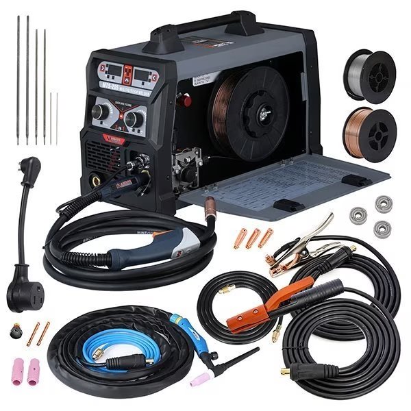 205A MIG Flux-cored Lift-TIG Stick DC Welder, 100-250V Voltage, Spool Gun SPG15250 Weld Aluminum., Amico Electric, Mfr#: MTS-205