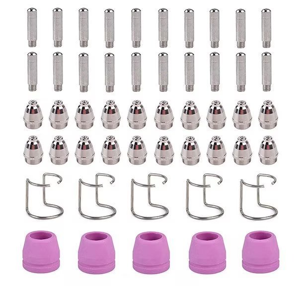 50 Pilot Arc Plasma Cutter Consumables, 20-Nozzles 20-Electrodes 5-Cups 5-Guide for CUT-50HF/60HF., Amico Electric, Mfr#: AG60HF-050