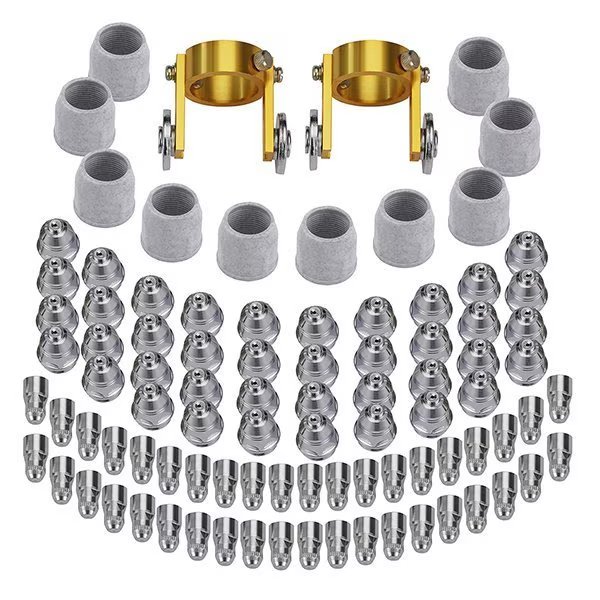 80A Pilot Arc Plasma Cutter Consumable Set, 40-Electrodes, 40-Shunts, 10-Cups, 2-Torch Roller Guides, Amico Electric, Mfr#: AP80-92
