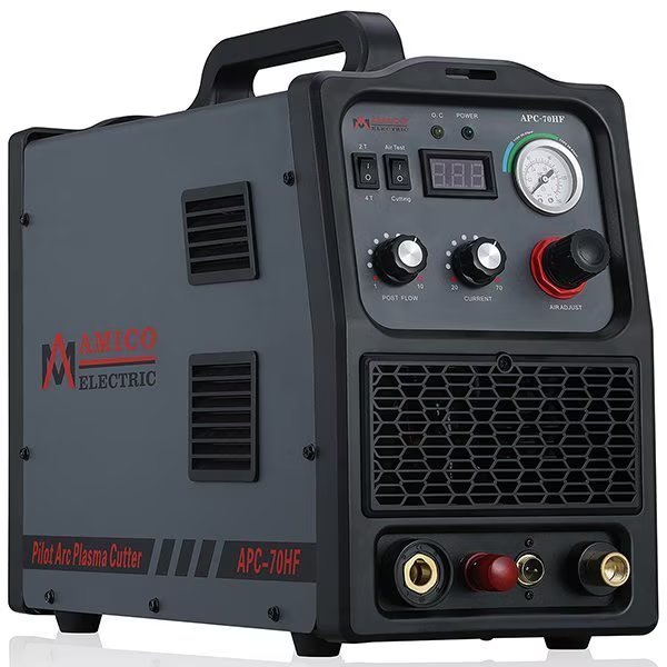 70-Amp Non-touch Pilot Arc Air Plasma Cutter, 100-250V Wide Voltage, 1.2 inch Clean Cut., Amico Electric, Mfr#: APC-70HF