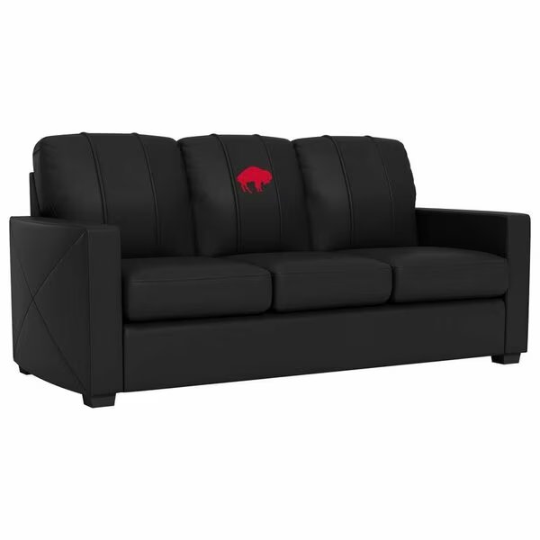 Silver Sofa with Buffalo Bills Secondary Logo, Dreamseat, Mfr#: XZ7759001SOCDBK-PSNFL20016