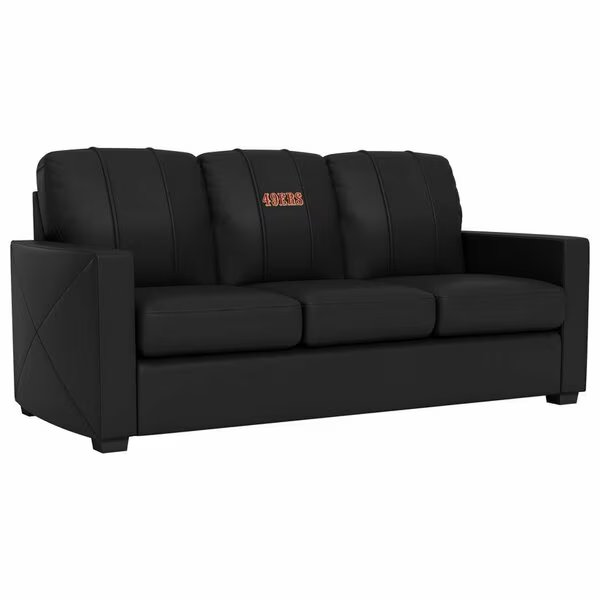 Silver Sofa with San Francisco 49ers Secondary Logo, Dreamseat, Mfr#: XZ7759001SOCDBK-PSNFL21031