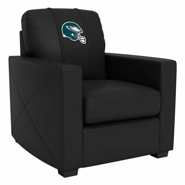 Silver Club Chair with Philadelphia Eagles Helmet Logo, Dreamseat, Mfr#: XZ7759002CHCDBK-PSNFL21027