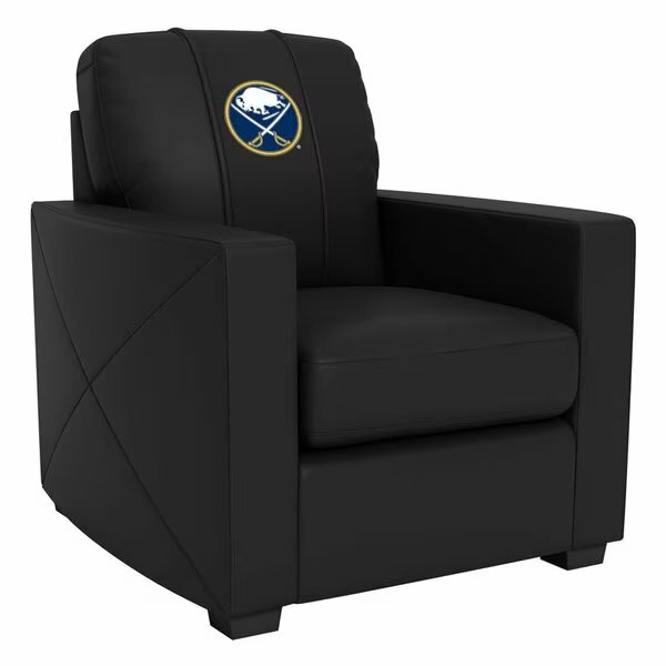 Silver Club Chair with Buffalo Sabres Logo, Dreamseat, Mfr#: XZ7759002CHCDBK-PSNHL40030