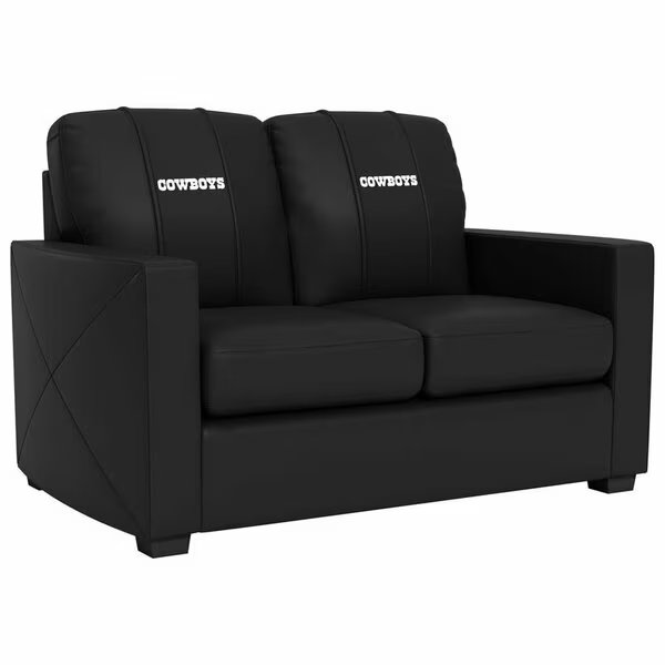 Silver Loveseat with Dallas Cowboys Secondary Logo, Dreamseat, Mfr#: XZ7759003LSCDBK-PSNFL20041