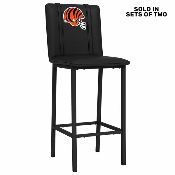 Bar Stool 500 with Cincinnati Bengals Helmet Logo, 2PK, Dreamseat, Mfr#: XZ500BSDBLK-PSNFL20027A