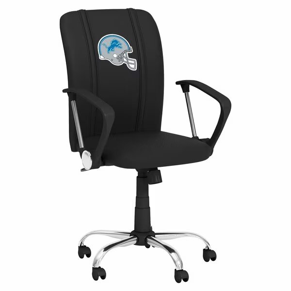 Curve Task Chair with Detroit Lions Helmet Logo, Dreamseat, Mfr#: XZOCCURVE-PSNFL20052