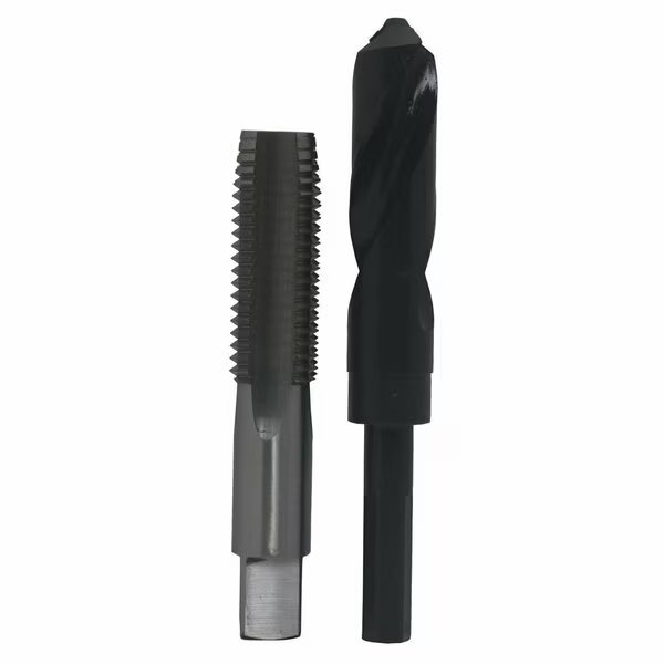 1-1/16in-16 UNS HSS Plug Tap and 1in HSS 1/2in Shank Drill Bit Kit, Drill America, Mfr#: POUFS1-1/16-16