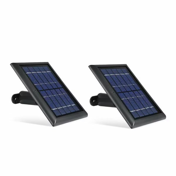 Solar Panel, 2 W, 5V, DC Cable Connector, Wasserstein, Mfr#: RingSpotSolar2BlkUS