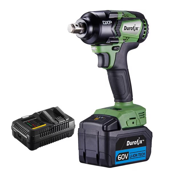 DXP 60V 1/2" BLDC Impact Wrench, 3-Stage, 517 ft-lbs, Kit, Durofix, Mfr#: RI60166A1-PM