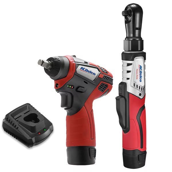 G12 K1 Combo 3/8" BLDC Ratchet, 3/8" Impact Wrench, 2-Battery, Acdelco, Mfr#: ARW12103-K1