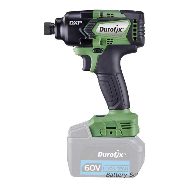 DXP 60V BLDC 1/4" Impact Driver 3-Stage 200 ft-lbs, Tool Only, Durofix, Mfr#: RI60165A1T