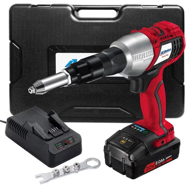 P20 series Li-ion 20V BRUSHLESS Rivet Tool w/ ETC (1 Battery), Acdelco, Mfr#: ARV20102B-M