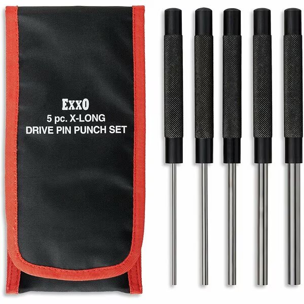 5-Piece Long Drive Pin Punch Set, Exxo, Mfr#: 0026