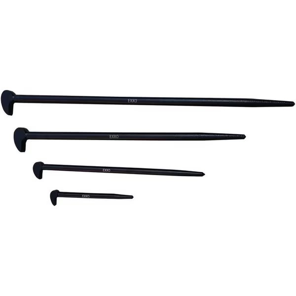 4PC ROLLING HEAD PRY BAR SET 6, 12, 16, 20, Exxo, Mfr#: 7352