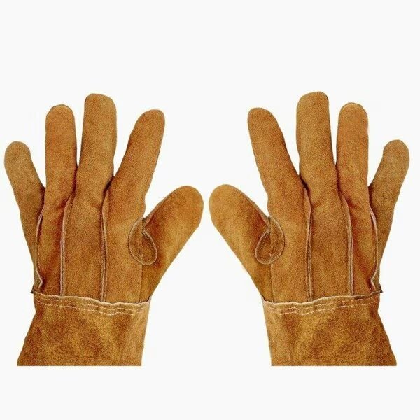 Cowboy Heavy Duty Split Leather Work Gloves, Brown, Large, 3PK, Exxo, Mfr#: 9102-3