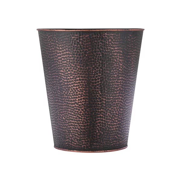Wastebasket for Bedroom, Bathroom, 6 Liters, Bronze, Stainless Steel, Blue Donuts, Mfr#: BD3475742