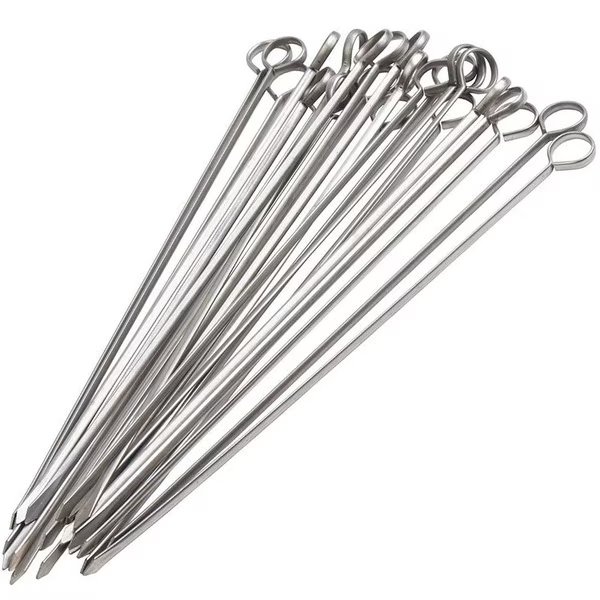 12 inch BBQ Skewers Set of 24, Stainless Steel, Barbeque Accessories, Blue Donuts, Mfr#: BD3688926