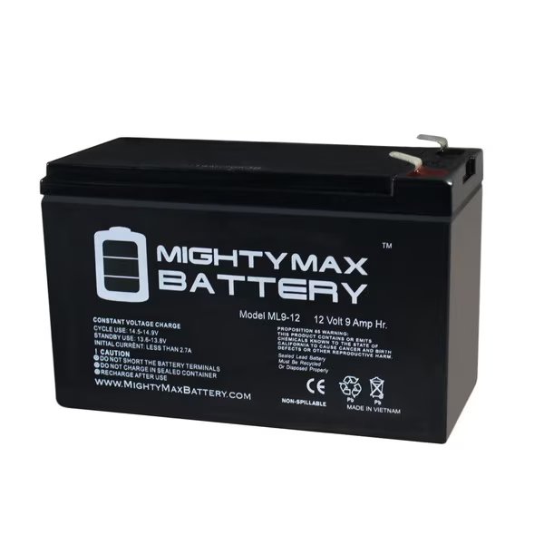 12V 9Ah SLA Battery Replaces SES TEC 4 Telephone Entry System, Mighty Max Battery, Mfr#: ML9-121037016