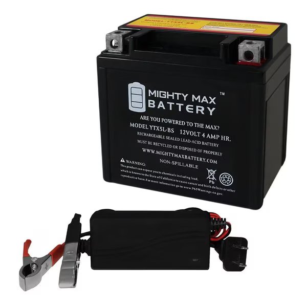 Replacement Battery compatible with KTM 450 EXC Racing 2005-2013 With 12V 1Amp Charger, Mighty Max Battery, Mfr#: MAX3531225