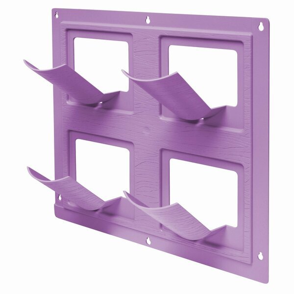 Wall Flowers Vertical Gardening Sys, Create Gardens on Walls, Holds up to 4 Potted Plants, Orchd Prpl, Emsco Group, Mfr#: 2483-1