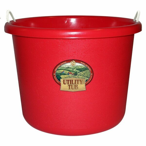 Utility Tub, 17.5 Gallon Bucket, For Maintenance Cleaning Growing and More, Picker Red, Emsco Group, Mfr#: 2652-1
