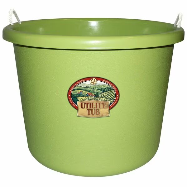 Utility Tub, 17.5 Gallon Bucket, For Maintenance Cleaning Growing and More, Sage Green, Emsco Group, Mfr#: 2653-1