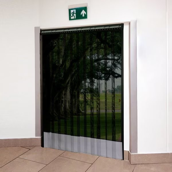 AirFlex Black Mesh Strip Door Kit 12' X 8', 8" x .080, Aleco, Mfr#: 405018
