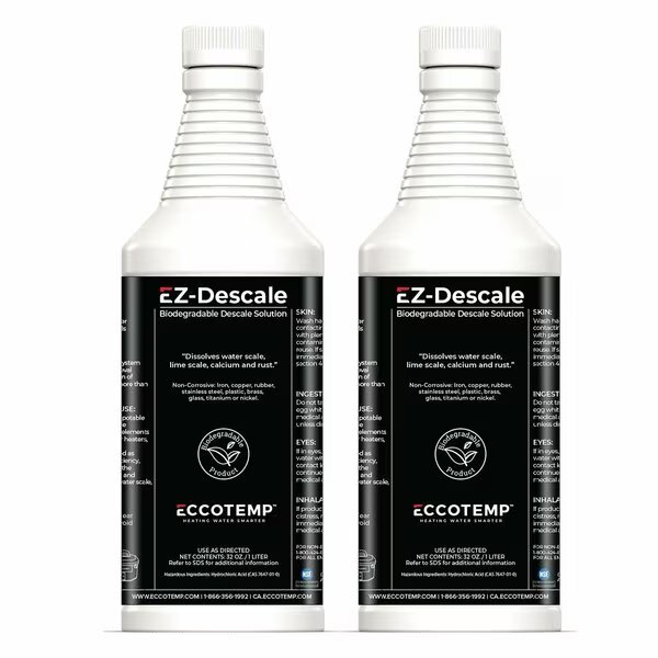 System Descaler Solution - 32 oz., PK 2, Eccotemp, Mfr#: EZL32OZ-2