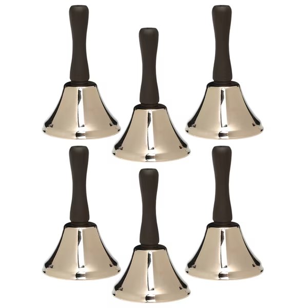 Steel Hand Bell, 4", PK6, Ashley Productions, Mfr#: 10050
