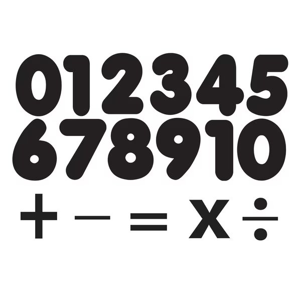 Die-Cut Magnetic Black Number Set, 1.75in, 32 Pieces, Ashley Productions, Mfr#: 10069