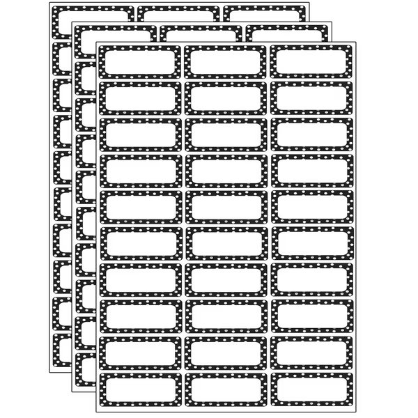 Die-Cut Magnetic Foam Black/White Dots Labels/Nameplates, PK90, Ashley Productions, Mfr#: 10080