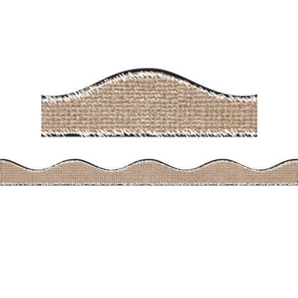 Magnetic Scallop Border Burlap Scribble, 12 Feet/Pack, PK6, Ashley Productions, Mfr#: 11408