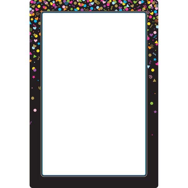 Smart Poly Chart Black Confetti Blank, 13in x 19in, Ashley Productions, Mfr#: 91087