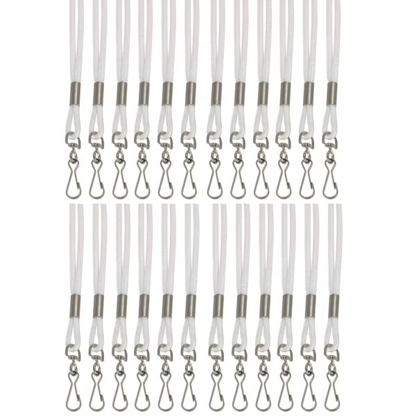 Standard Lanyard Hook Rope Style, White, PK24, Sicurix, Mfr#: 68901