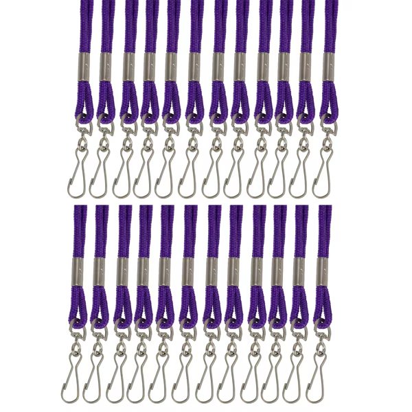 Standard Lanyard Hook Rope Style, Purple, PK24, Sicurix, Mfr#: 68914
