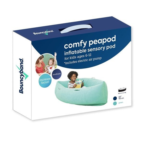 Comfy Peapod Inflatable Sensory Pod, 60in, Ages 6-12, Green, Bouncybands, Mfr#: PD60GR
