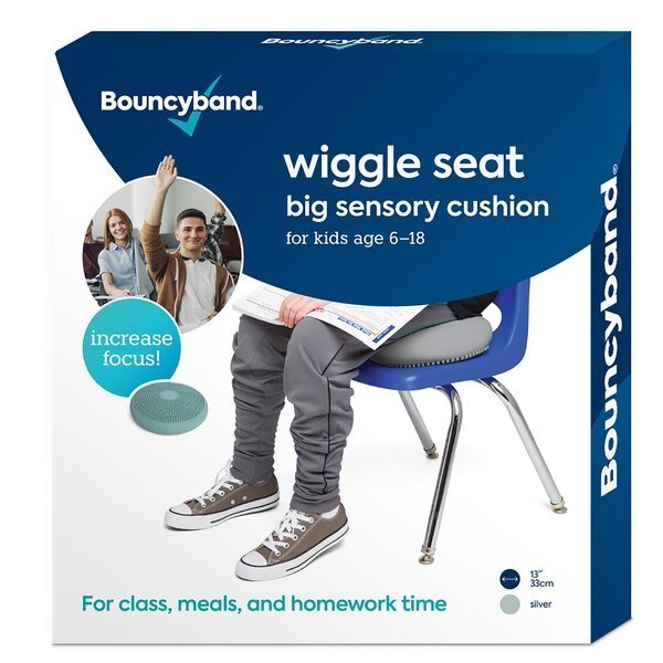 Big Wiggle Seat Sensory Cushion, Silver, Bouncybands, Mfr#: WS33SI